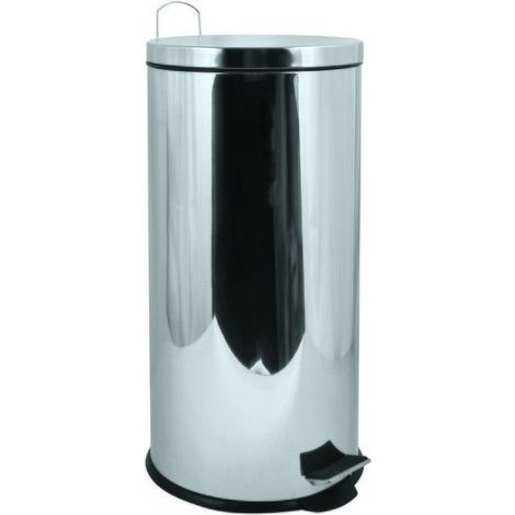 Papelera de Cocina con Pedal Acero Inoxidable 30L Acero Inoxidable MSV