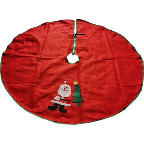 Robe de sapin de Noël cerf, jupe de sapin légère motif orignal 90 cm rouge( ) (1/4)