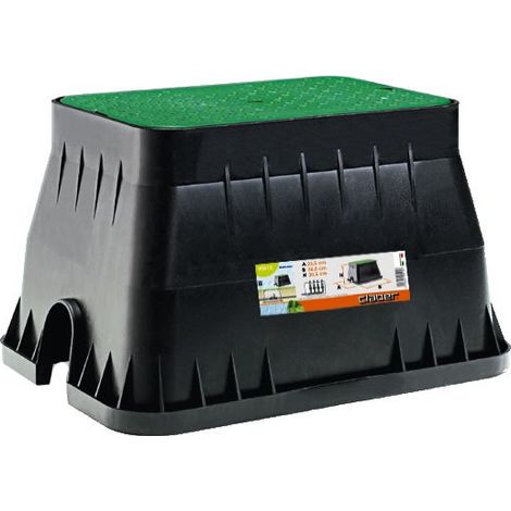 Claber 90515 Pozzetto Interrato Medio Rettangolare per 4 Elettrovalvole Chiusura Antivandalo colore Nero (1/5)