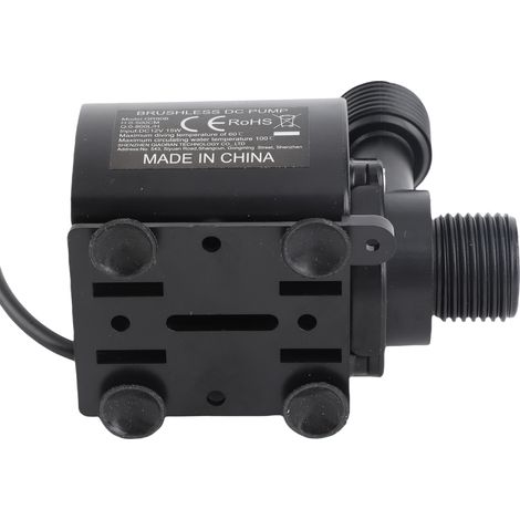 Bürstenlose Wasserpumpe, ultraleise 12-V-Mikro-Wasserpumpe, wasserdicht, Tauchpumpe für Springbrunnen, Aquarien und Teiche, Förderleistung 800 l/h, Leistung 15 W, Förderhöhe 5 m, mit Befestigungsbügel (1/5)