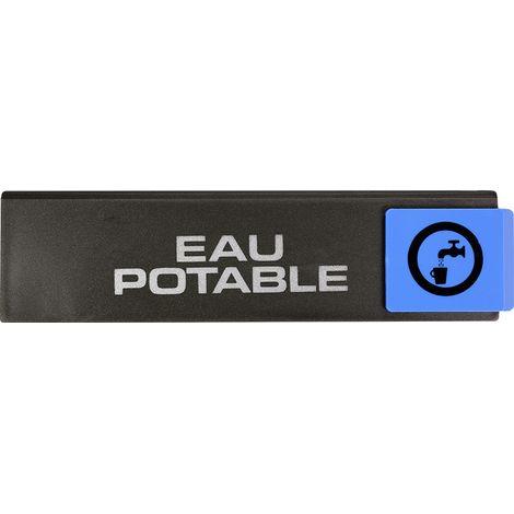 Plaque de porte Eau potable - Europe design 175x45mm - 4260150