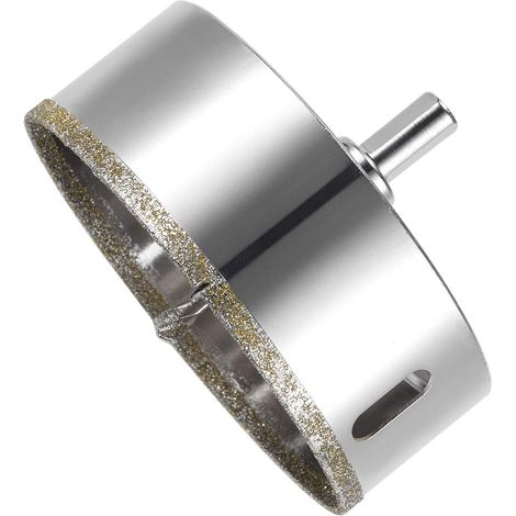 MINKUROW Sega a tazza diamantata da 105 mm, Punta diamantata con punta da trapano con guida centrale, Sega a tazza per piastrelle con rivestimento superficiale diamantato per tagliare vetro, piastrell