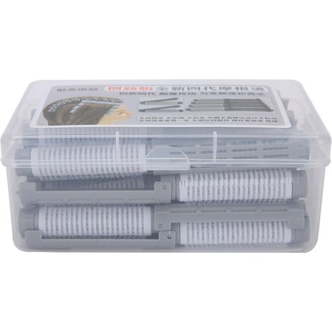20 pièces Bigoudis Fluffy pour Cheveux Bouclés, Rouleaux de Mise en Plis, Kit Coiffure Professionnel Gris (1/5)