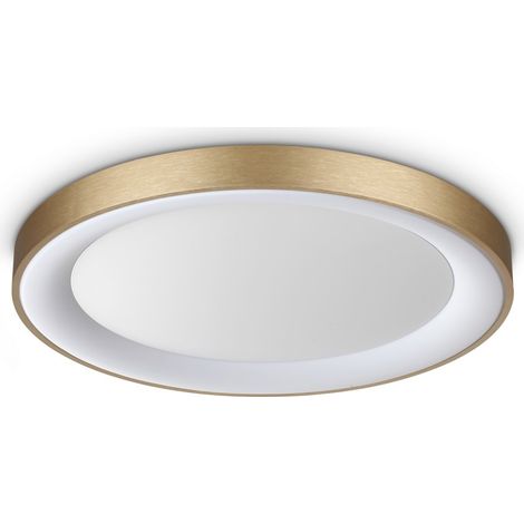 Ideal Lux PLANET Plafonnier semi-encastré LED intégré 60 cm, laiton, 2650 lm, 3000 K (1/2)