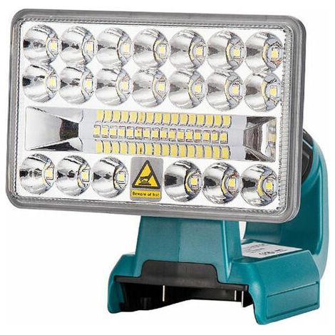 Outdoor-Taschenlampe mit USB für Makita-Akku – 5 Zoll horizontal, 14,4 V 18 V Li-Ionen-Akkubetrieb, Außenbeleuchtung für Baustellen, Flutlicht mit USB-Anschluss