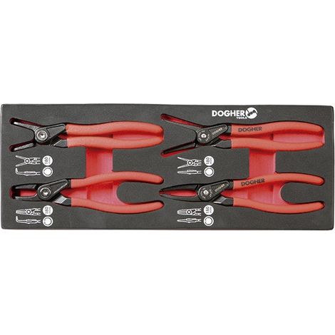 B. Kombi, 1/4, 4 Zange Seeger Pro (180 mm)  DOGHER 220X-080