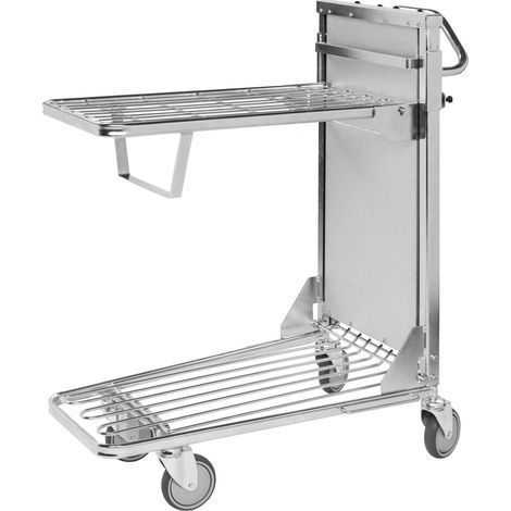 Kongamek Einkaufswagen mit 2 verstellbaren Böden 965x520x1100mm Gummi 300kg Tragkraft ohne Bremse (1/5)