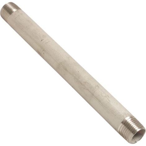 Edelstahl Rohrnippel, Gewindefitting Edelstahl, 1/2 Zoll, 300 mm