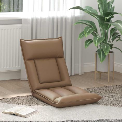 vidaXL Fauteuil de sol ajustable Cappuccino Simili cuir