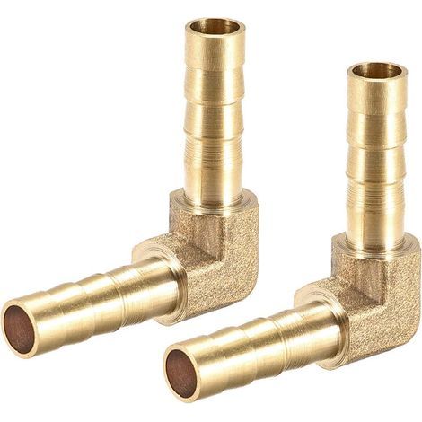 map 2pcs Raccord cannelé tuyau en laiton barbelé de 6 mm coudé à 90 degré tube coupleur (1/3)