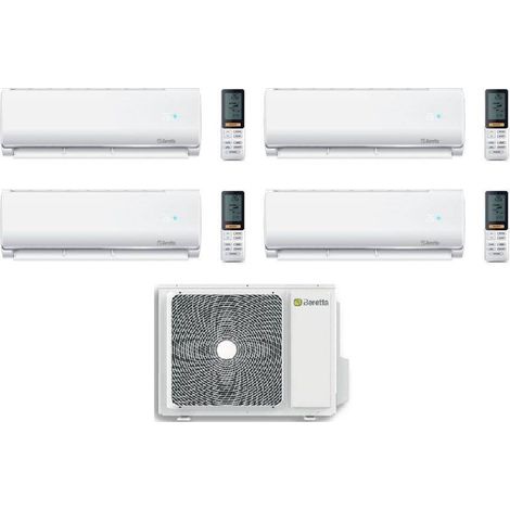 Beretta Climatizzatore Quadri split Breva E 9+9+9+12 con EX24000-4 R-32 Inverter Wi-Fi Optional Classe A++