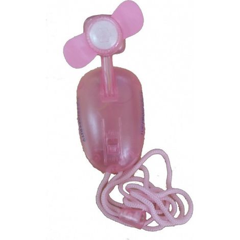 TrAdE Shop Traesio - Mini Ventilatore Da Mano Scrivania Collo Portatile Rosa Desktop A Batterie -