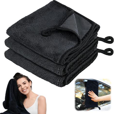 3x Mikrofaser Trockentücher XXL 40x60cm, Schnelltrocknend, Super Saugfähig (1/5)