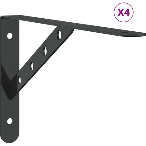 Maison Exclusive - Regalträger 4 Stk. 30x2,5x15,5 cm Schwarz Edel