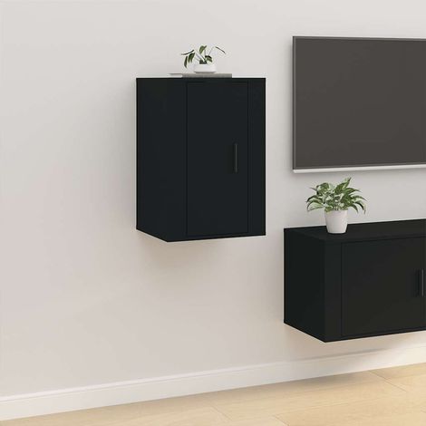 Meuble TV mural Noir 40x34,5x60 cm (1/5)