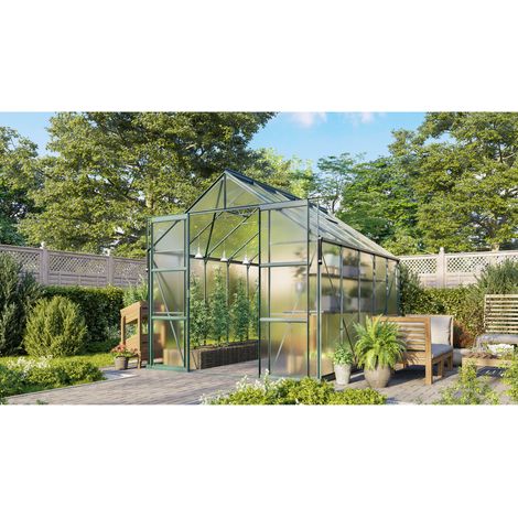 Vitavia Gewächshaus "Jamaika" inkl. Ready2Grow Zubehör-Set, smaragd grün, 8,3 m², 6 mm HKP (1/3)