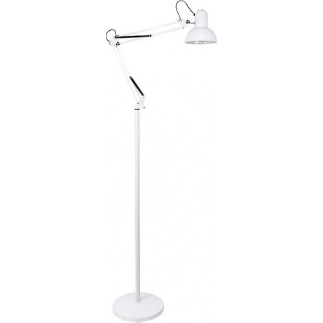 Flexo De Pie Articulable Rutilo 1xe27 Blanco 180x28x28 Cm
