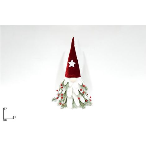 Decorazione Natalizia Babbo Natale con Ovatta 67 cm