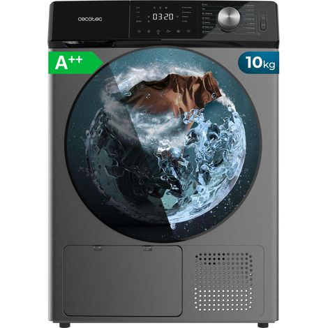 Wäschetrockner Steel mit Wärmepumpe, 9 kg, Klasse A+++, Inverter Plus Motor, Full Touch, Leichtes Bügeln, 15 Programme und Trommel aus Edelstahl.