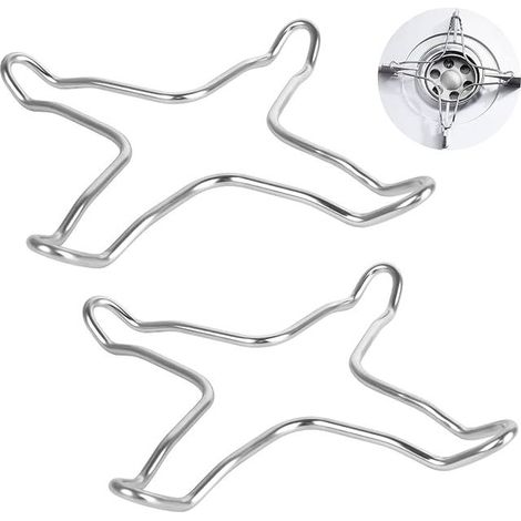 Universal Stove Holder, Stainless Steel Gas Reducers Adapter Wok Gas Ring Stainless Steel Gas Reducer for Coffee Pot Gas Stove Accessories (1/4)