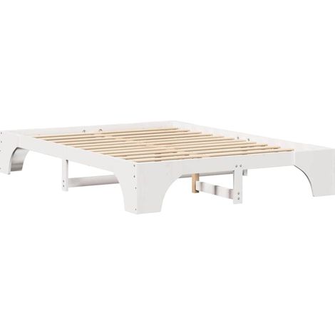 Lit double,Lit adulte,Cadre de lit Blanc 140 x 200 cm Bois massif en pin CFW7739740 (1/5)