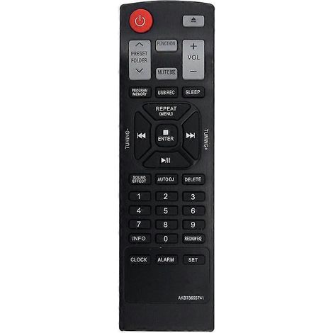 Ersatzfernbedienung AKB73655741 für LG CM4550, CMS4550F, CMS4550W, CM4350 und CMS4350F CD-Heimkinosystem (Referenzen: AKB73655745 und AKB73655747). (1/5)