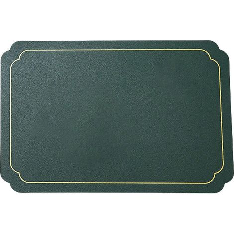 Set de table rectangulaire en similicuir, moderne, imperméable, résistant à la chaleur, antidérapant, isolant thermique, compatible lave-vaisselle, protection de table, décoration de cuisine (1/5)