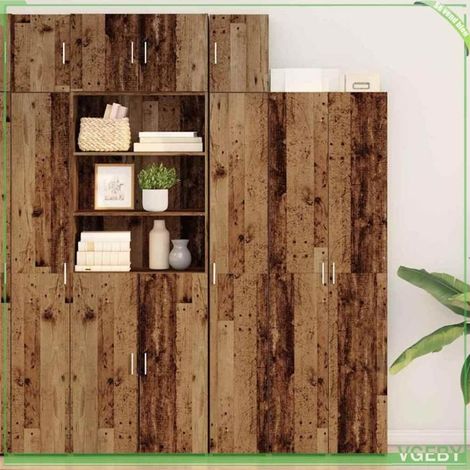 Meuble mural - ABI - Bois ancien - 30 x 42,5 x 40 cm - 1 porte - Bois d'ingénierie (1/5)