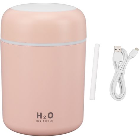 Mini humidificateur USB pour voiture, lumière colorée, diffuseur d'air frais portable, silencieux, rose (1/5)