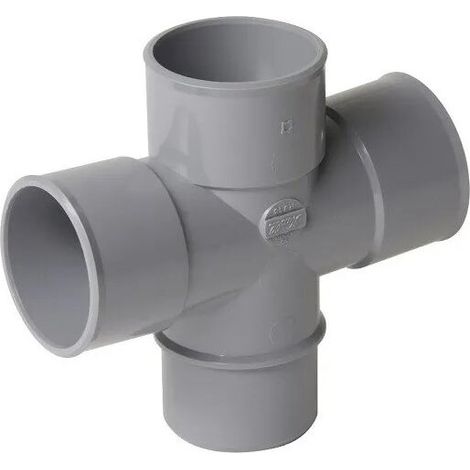 Croix PVC 87° 30 mâle/femelle – Raccord d'évacuation 50mm – Angle 87° pour systèmes d'évacuation – Installation facile (1/2)