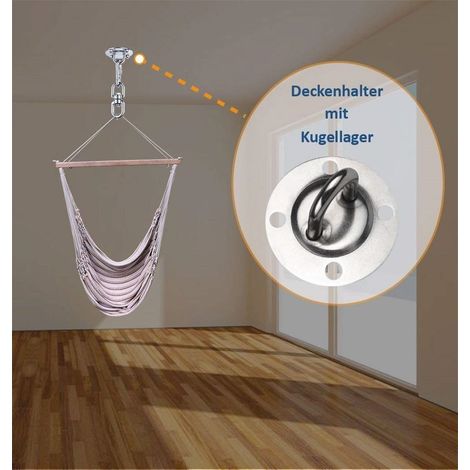 Crochet de Fixation pour Anneaux de Gymnastique, Support Murale pour Hamac et Suspension (1/2)