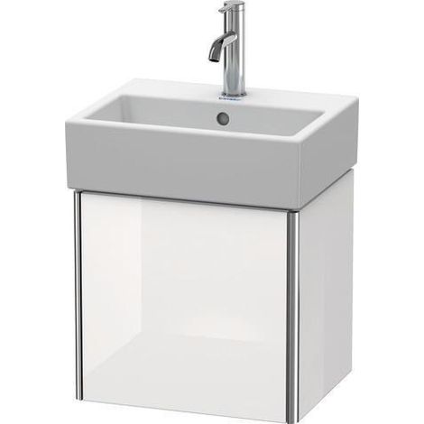 Meuble vasque XSQUARE 397x434x340mm, porte à gauche, blanc super mat