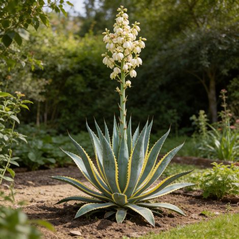 Agave d'Amérique panaché 30/40cm Pot 18L - Agave americana Variegata