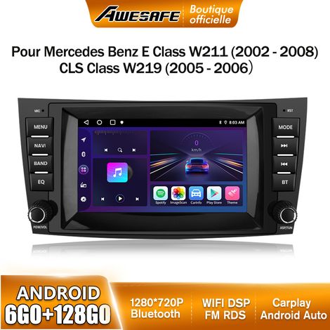 AWESAFE 4G Autoradio Android 13 pour Mercedes-Benz Classe E W211 Classe GLS W219 6Go+128Go 8'' Écran avec Carplay Android Auto GPS (1/5)