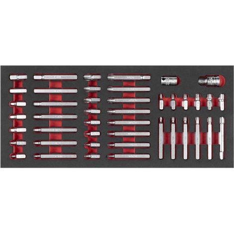 Sealey TBT60 TRX-Star, Hex & Spline Bit Set with Tool Tray 44pc
