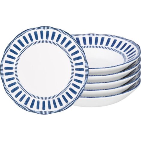 Table Passion - Assiette creuse Napoli bleue 22 cm (lot de 6) (1/4)