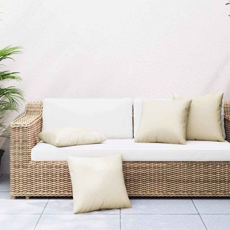 vidaXL Coussins décoratifs lot de 4 crème 50x50 cm tissu (1/5)