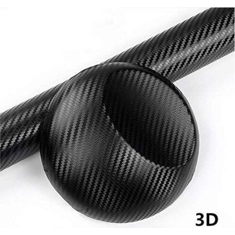 3D Film Vinyle (2PCS), 3D Autocollant Fibre Carbone adhésif Pour Voiture , Arrière Coque de Smartphone, Moto, Véhicule, fibre carbone vinyle autocollant 152 cm x 30cm Noir (1/4)