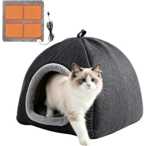 Lit Chauffant Pour Animaux De Compagnie Minuteur et Température Réglables (1/5)