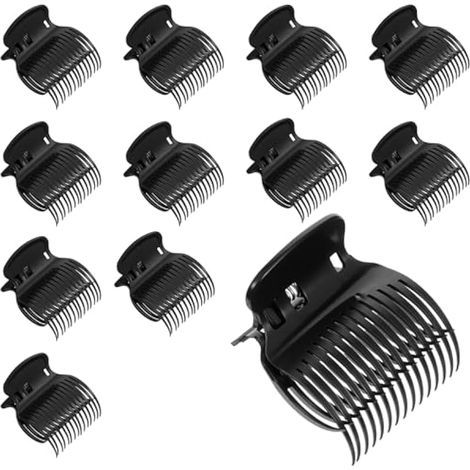 Pinces à bigoudis chauffants 12 pièces – Clips de remplacement en plastique, résistants à la chaleur, légers, pour coiffage et mèches, salon femme. (1/5)