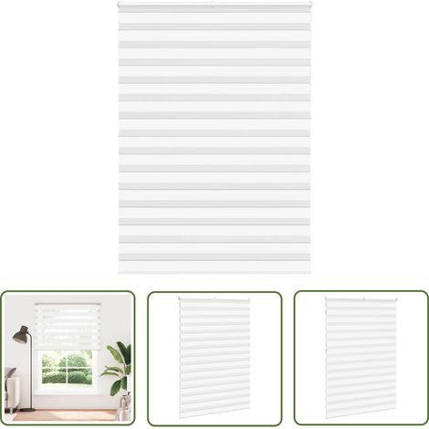 vidaXL Zebrarollo Weiß 155x230 cm Stoffbreite 150,9 cm Polyester (1/5)