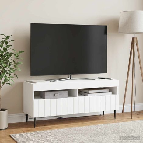 Irovami LED TV Stand White Engineered Wood (1/5)