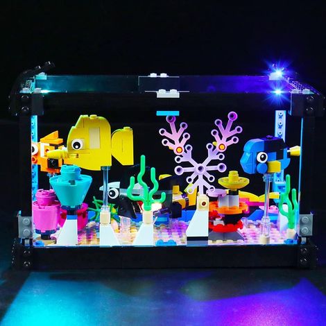 Kit de lumière pour Lego 31122 Creator Aquarium Modèle de Blocs de Construction (Pas de modèle Lego), kit d'éclairage pour créateur de Poisson, réservoir de lumière créative (1/5)