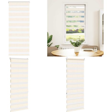 vidaXL Zebrarollo Marmorbeige 55x150 cm Stoffbreite 50,9 cm Polyester (1/5)