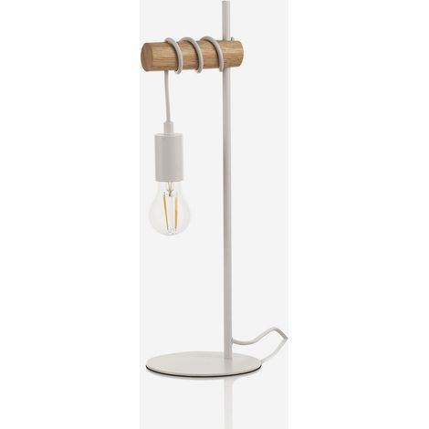 Lampada da tavolo in metallo con cavo telato Chloe