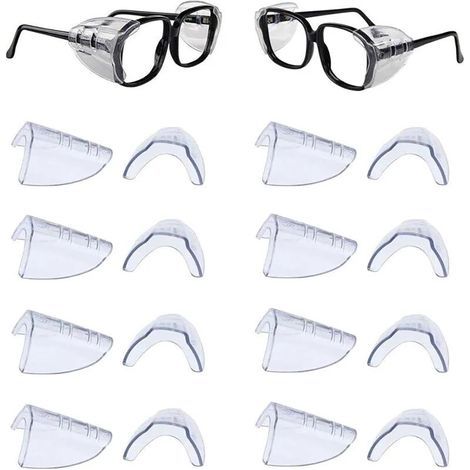 Protection Oculaire Latérale - Protecteurs Latéraux En TPU Souple - Compatible Avec Lunettes Existantes - Pour Atelier. Bricolage. Industrie - Lot De 1 (1/5)