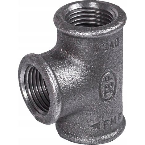 Tee fileté agaflex noir 25 mm fer ductile (1/3)