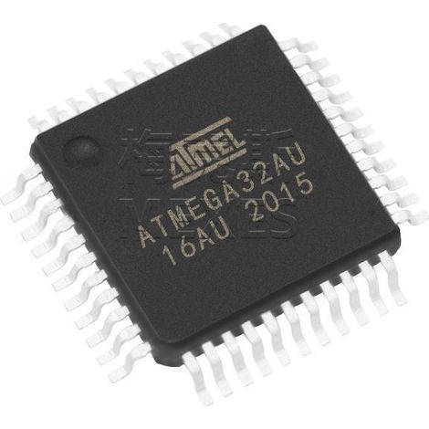 Elektronische Bauteile der Chips ATMEGA32-16AU und ATMEGA324A-AU, 5 Stück pro Packung.
