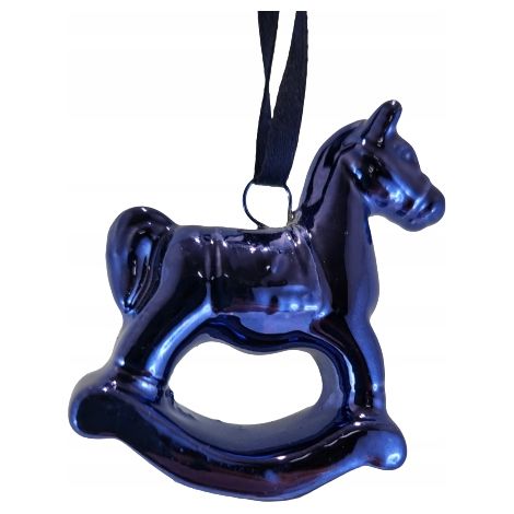 Colgante de caballito mecedora, azul, pequeño (1/5)