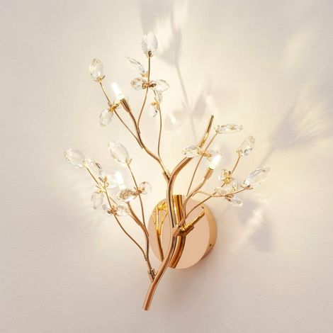 AMXCNOY Applique murale LED en cristal Ebensee – lumière chaude – design moderne – pour intérieur élégant – installation simple (1/5)